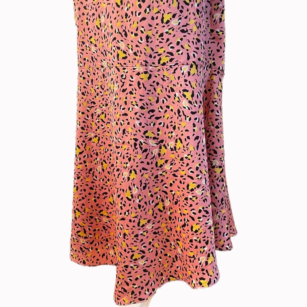 Leith Long Sleeve Cheetah Print Wrap Dress Sz S - Picture 6 of 9